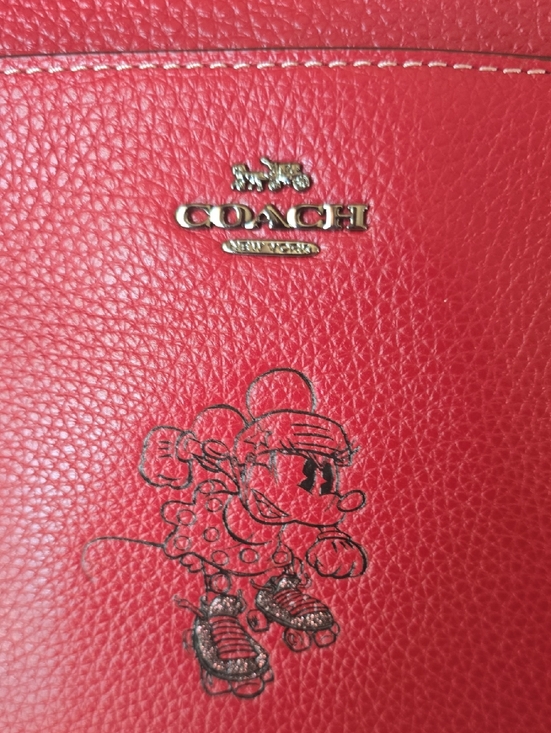 Coach Handbags - Coach Minnie Mouse Red Pebbled Leather Crossbody